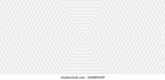 Concentric hexagon with shadows, Abstract gray background Template for cover, poster, brochure, banner.