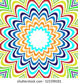 Concentric lines with distortion. Radial lines, radiating pattern with deformation effect
