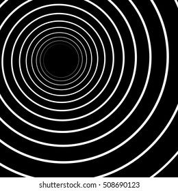 Concentric Lines. Spiral Background. Volute Hypnosis Circular Rotating Background.