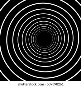 Concentric Lines. Spiral Background. Volute Hypnosis Circular Rotating Background.