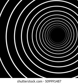Concentric Lines. Spiral Background. Volute Hypnosis Circular Rotating Background.