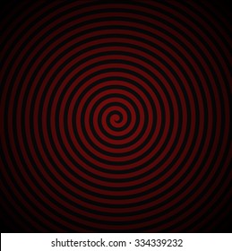 Concentric Lines. Spiral. Volute. Hypnosis Circular Rotating Background. Vector Illustration.