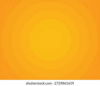 Círculos naranjas concéntricos que irradian de un fondo de centro amarillo brillante abstracto