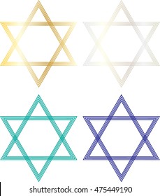 concentric outline jewish stars