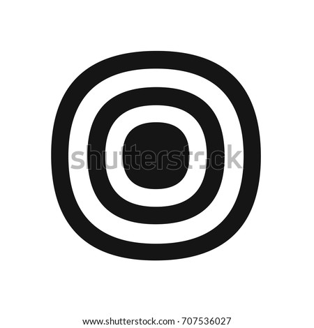 concentric oval circles icon