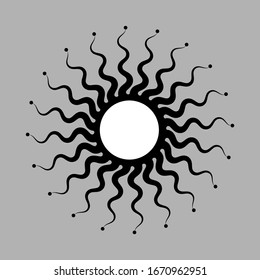 Concentric pattern, figure. Frame. The lights of a sun. Vector illustration. EPS10/
