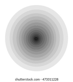 Concentric Pattern / Lines layered upon each other. The farther out, the lighter  the lines.