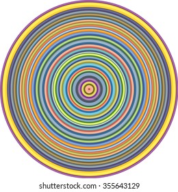 concentric pipes circular shape in multiple colors