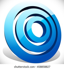 Concentric, radial circles generic icon, design element