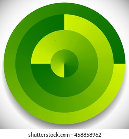Concentric, radial circles generic icon, design element