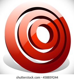 Concentric, radial circles generic icon, design element