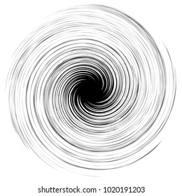 Concentric radial element. Radiating abstract geometric element