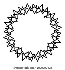 Concentric radial element. Radiating abstract geometric element