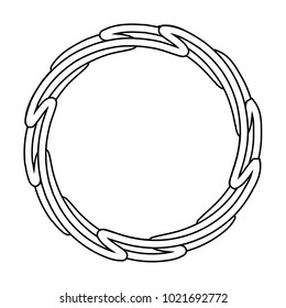 Concentric radial element. Radiating abstract geometric element