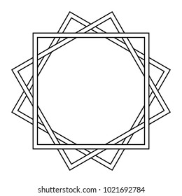 Concentric radial element. Radiating abstract geometric element