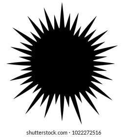 Concentric radial element. Radiating abstract geometric element