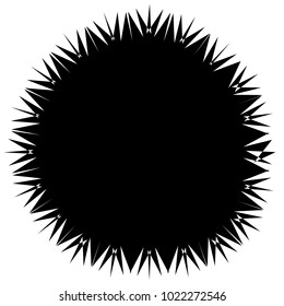 Concentric radial element. Radiating abstract geometric element