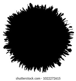 Concentric radial element. Radiating abstract geometric element