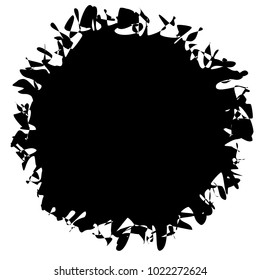 Concentric radial element. Radiating abstract geometric element