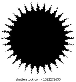 Concentric radial element. Radiating abstract geometric element