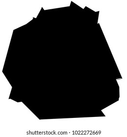 Concentric radial element. Radiating abstract geometric element