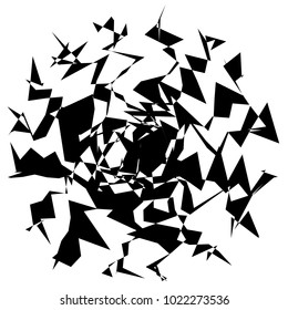 Concentric radial element. Radiating abstract geometric element