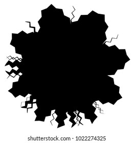 Concentric radial element. Radiating abstract geometric element