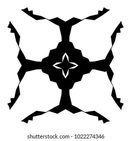 Concentric radial element. Radiating abstract geometric element