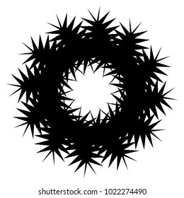 Concentric radial element. Radiating abstract geometric element