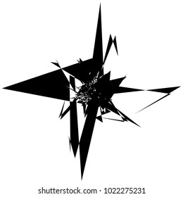 Concentric radial element. Radiating abstract geometric element