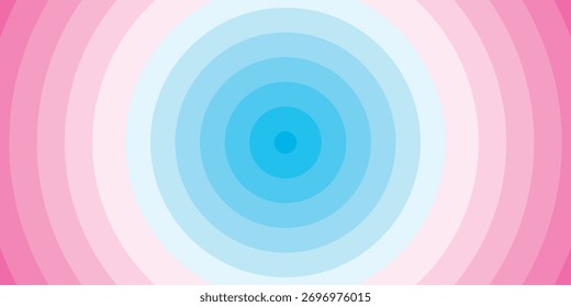 Concentric Radial Gradient with Blue and Pink color