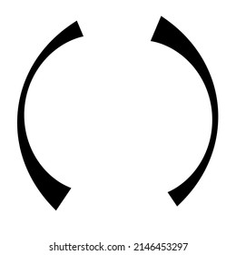 Concentric, radial lines, circles icon. Segmented circle shape. Spiral, swirl, twirl and twist design element