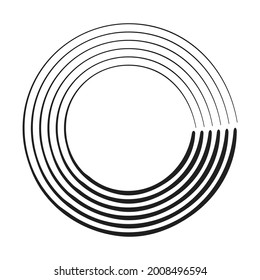 Concentric radial-radiating circles element vector
