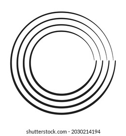 Concentric radial-radiating circles element vector