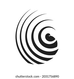 Concentric radial-radiating circles element vector