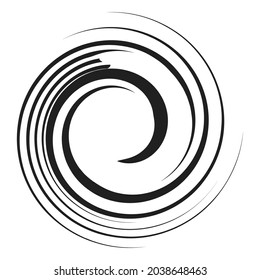 Concentric radial-radiating circles element vector