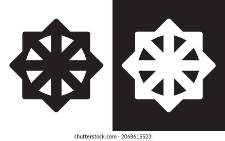 Concentric. Radiating arrows. Circular arrow element. Flat vector radial icon sign symbol for your project. Vector illustration on white and black background