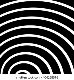 Concentric, radiating circles, rings. Radial abstract element