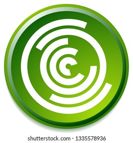 Concentric random circles icon. Ripple effect, cyclical radial lines icon