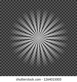 Concentric rays. Vector design element.