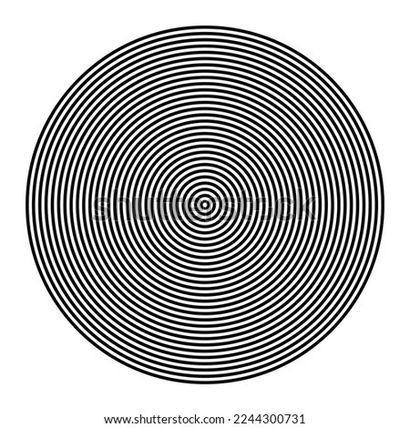Concentric Rings Pattern in Circle Shape. Abstract Design Element. Vector Art. Photo stock © 