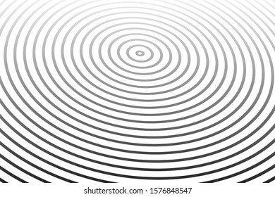 Concentric rings pattern. Oval striped lines texture. Abstract geometric background.