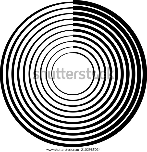 Concentric Rings Vector Outline Icon Stock Vector (royalty Free 