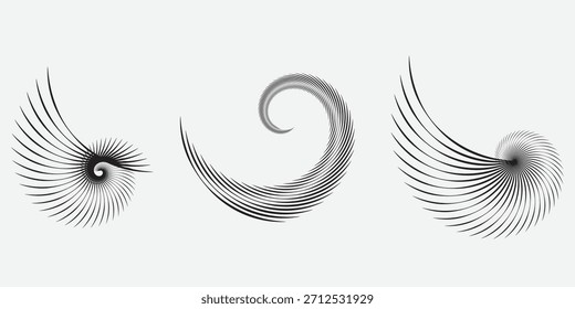 Conjunto de círculos de ondulación concéntricos. Sonar o anillos de ondas sonoras de colección. Epicentro, objetivo, concepto de icono de radar.