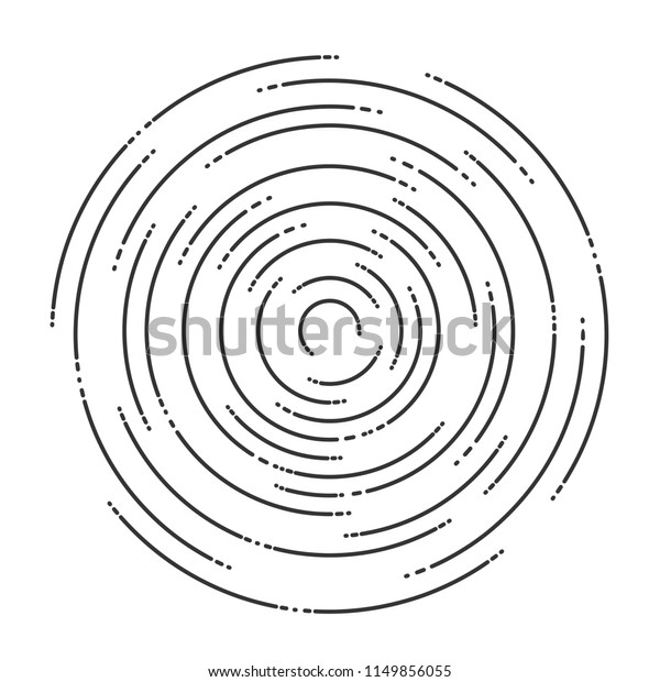 竜巻または渦の同心円状の回転する円形図形 ベクターイラスト のベクター画像素材 ロイヤリティフリー