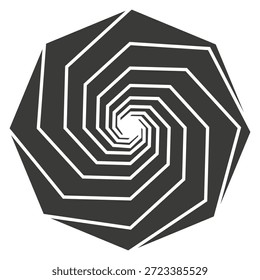 Logotipo de movimiento redondo concéntrico. Rotación de línea circular