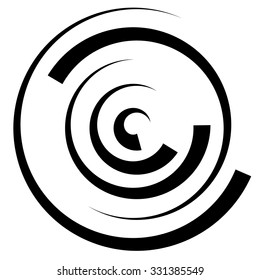 Concentric segments of circles, random lines following a circle path.