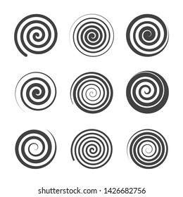 Concentric spiral elements icon vector illustration