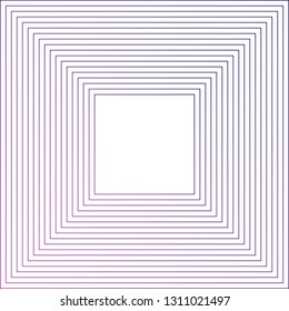 Concentric squares ,concentric abstract geometric pattern. Radial, square linear texture. Space in the center for your text or graphics.