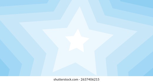 Concentric star background in layered blue tones, glowing abstract shapes radiating from center, decorative geometric design for celebration, fantasy, creativity, or modern visuals.